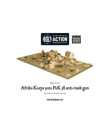 Bolt Action : Afrika Korps 5cm Pak38 Anti-Tank Gun 4 Bolt Action : Afrika Korps 5cm Pak38 Anti-Tank Gun – Image 2