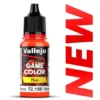 Vallejo Game Color : Orange Fluo (18ml) -Jeu De Cartes Boutique vallejo game color orange fluo 18ml